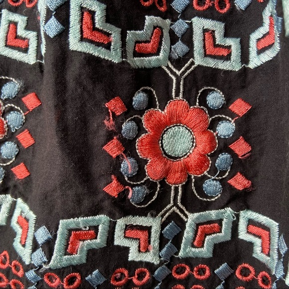 French Connection Floral Embroidered Tiered Boho Maxi Skirt - Picture 11 of 16